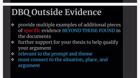 What is outside evidence?