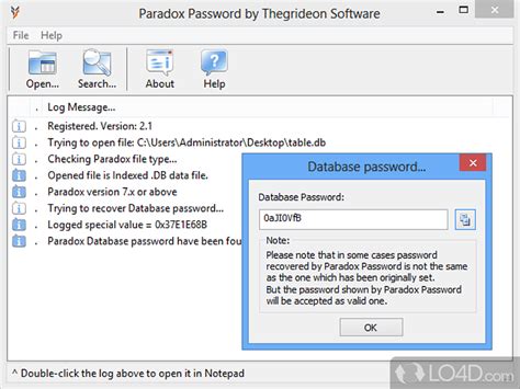 What is paradox password?