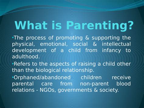 What is parenting in psychology?