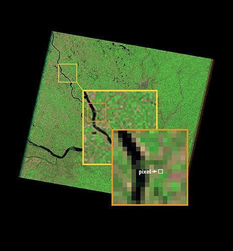 What is pixel in satellite image?