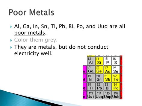 What is poor metals?