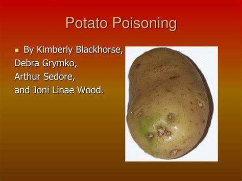 What is potato poisoning?