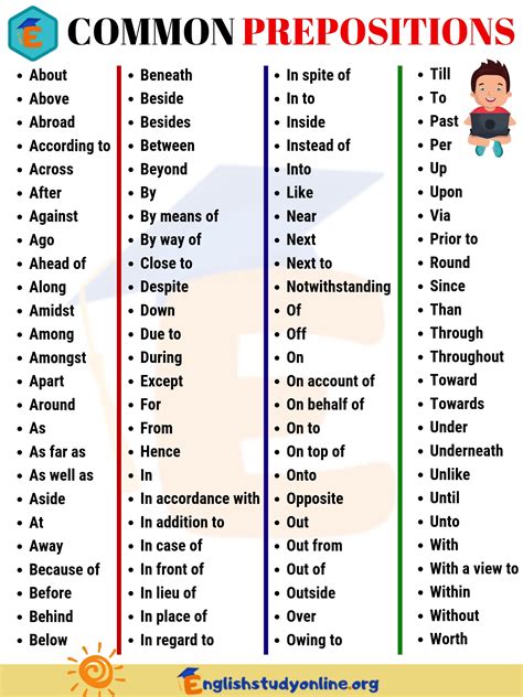 What is preposition class 10?