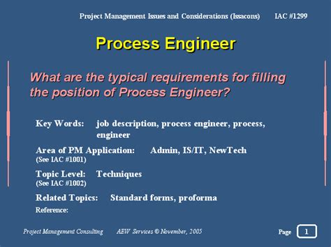 What is process and operation engineering?