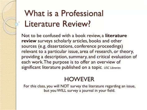 What is professional literature?