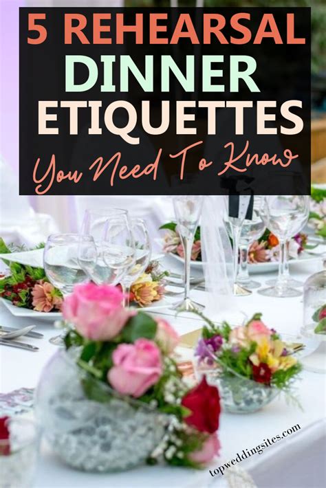 What is proper etiquette for wedding rehearsal dinner?
