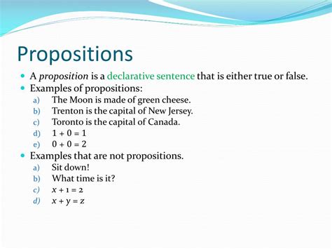 What is proposition in calculus?