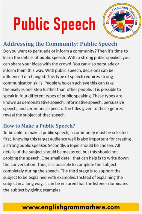 What is public speech in English?