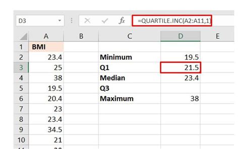 What is q1 and q2 in Excel?