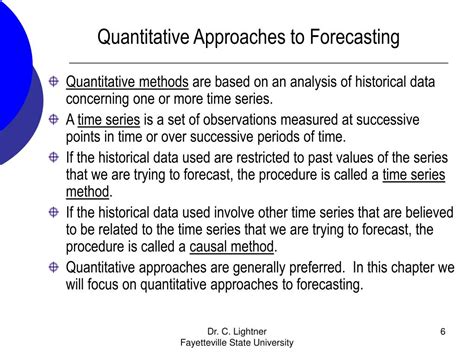 What is quantitative forecasting?
