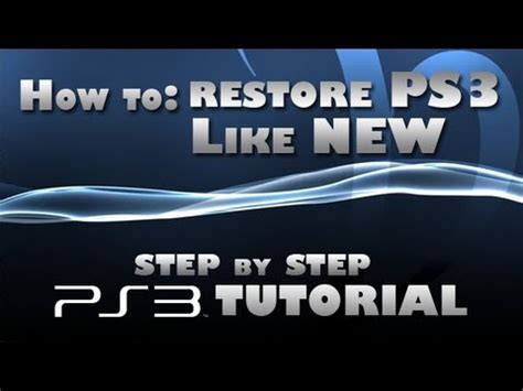 What is restore PS3 system?