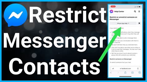 What is restrict in Messenger?