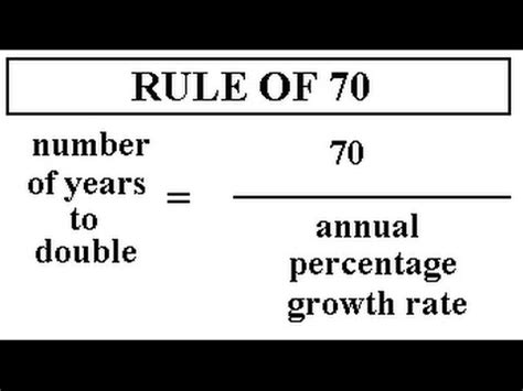 What is rule No 70 in inflation?