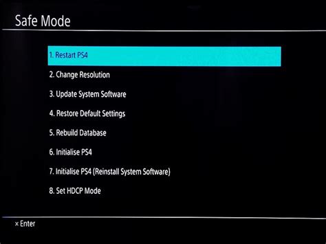 What is safe mode on PS4?