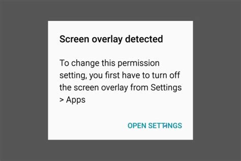 What is screen overlay setting?