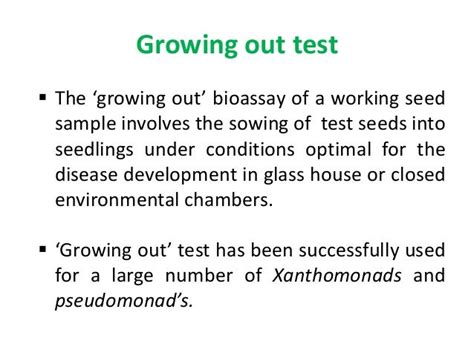 What is seed bioassay?