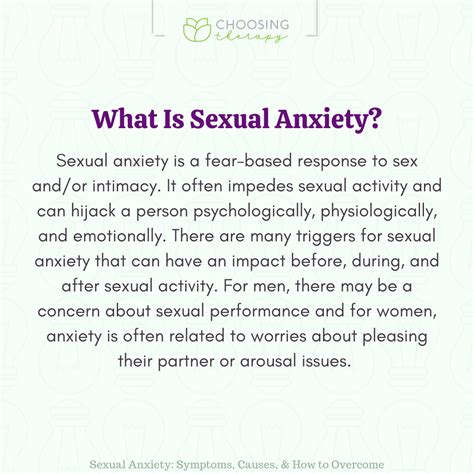 What is sex anxiety called?