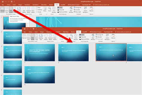 What is slide Sorter view in PowerPoint?
