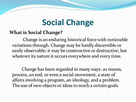 What is social change class 11?