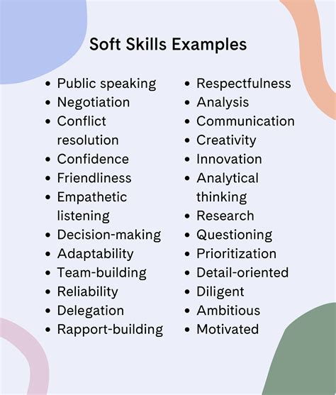 What is soft skills examples?