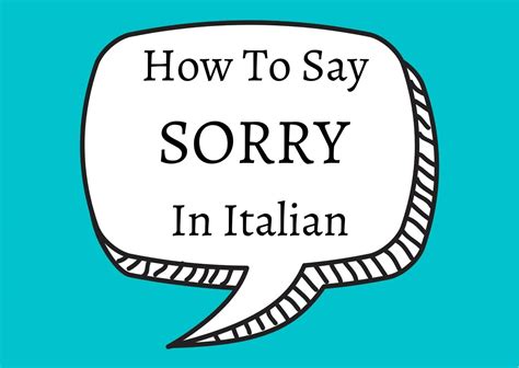 What is sorry in Italy?