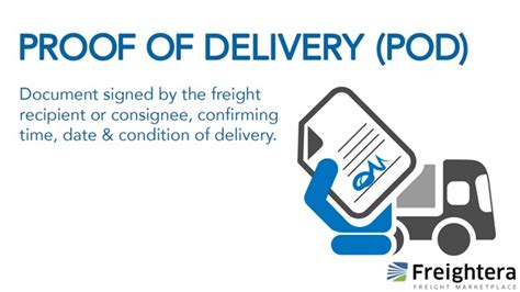 What is sufficient proof of delivery?