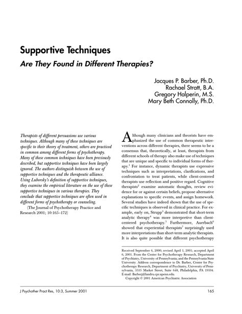 What is supportive techniques?