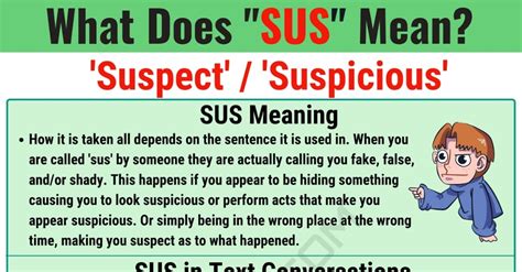 What is sus slang for?