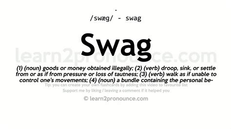 What is swag in slang?