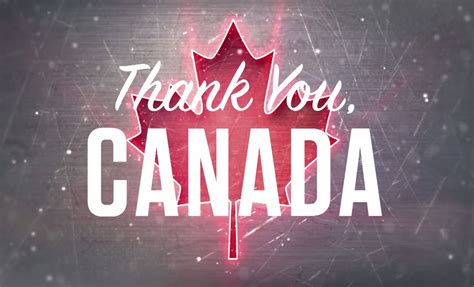 What is thank you in Canada?