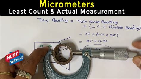 What is the .001 least count of micrometer?