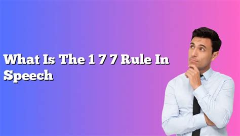 What is the 1 7 7 rule?