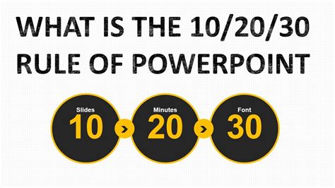 What is the 10 20 30 rule in PowerPoint?