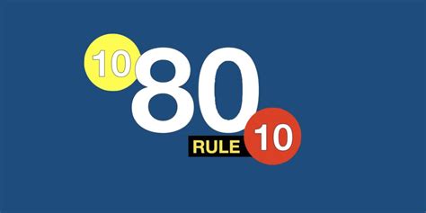 What is the 10 80 10 rule presentation?