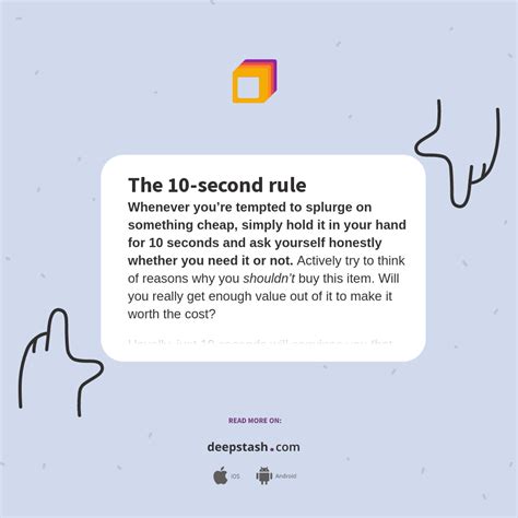 What is the 10 second rule?