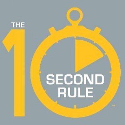 What is the 10 second rule in presentation?