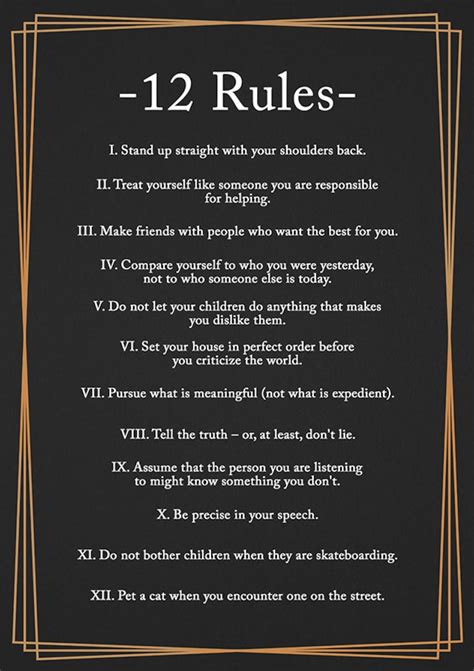What is the 12 Rules for Life rule 3?