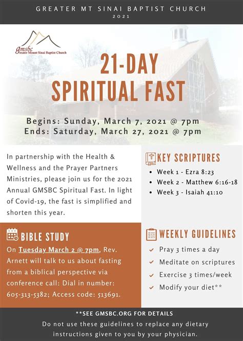 What is the 21 day spiritual fast?