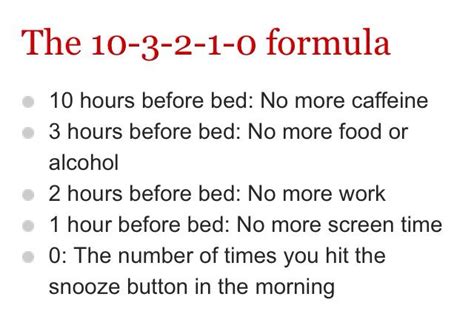 What is the 3 2 1 rule before bed?