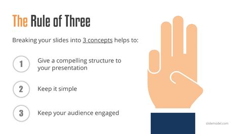 What is the 3 slide rule of presentation?