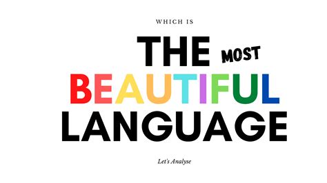 What is the 3rd most beautiful language in the world?