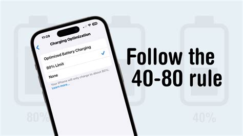 What is the 40 80 rule on iPhones?