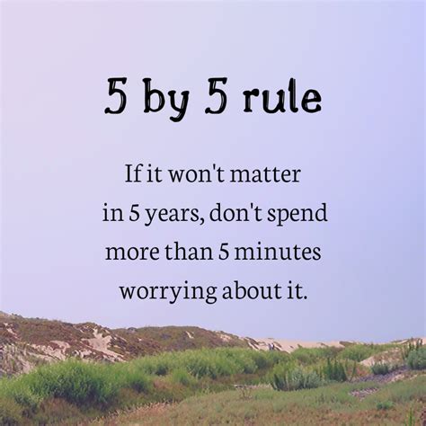 What is the 5 by 5 rule?