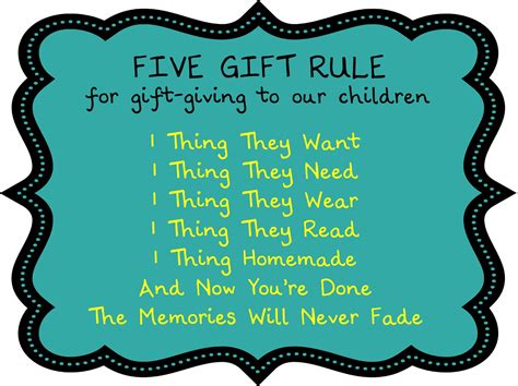 What is the 5 gift rule for men?