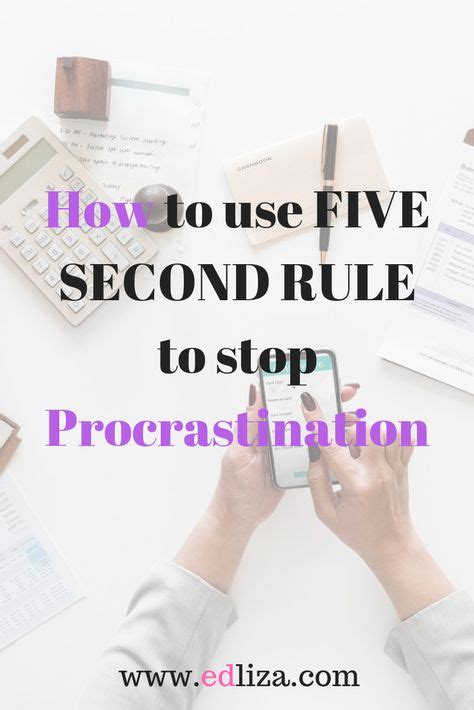 What is the 5 second rule for procrastination?