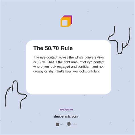 What is the 50 70 rule eye?