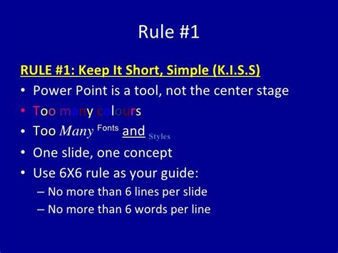 What is the 6x6 rule in slide balance?