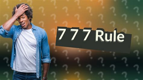 What is the 7 7 7 rule for couples?