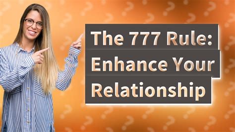 What is the 777 rule in a relationship?