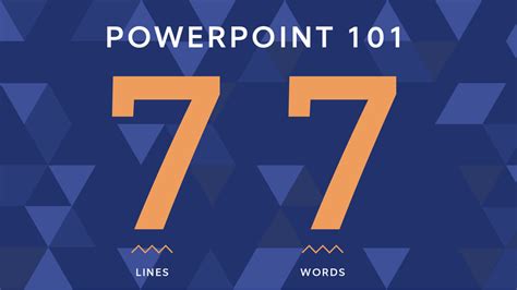 What is the 7x7 rule for PowerPoint?